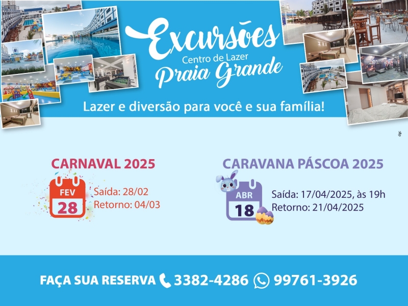 SEC Matão e Taquaritinga - Sindicato dos Comerciários anuncia caravanas de viagens para 2025: Praia Grande te espera